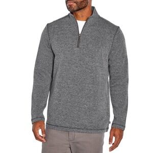Gap Mens Half Zip Mock Neck Sweater Dark Shadow Gray S Pullover NWT
